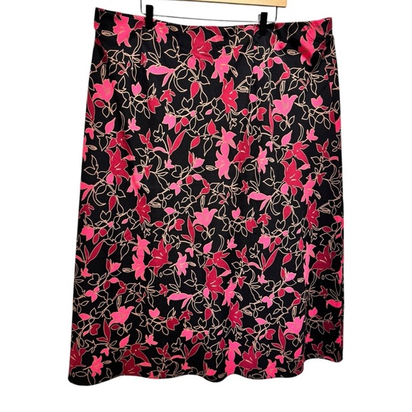 Pennington's Floral Satin Maxi Slip Skirt Size 24 - Picture 6 of 14